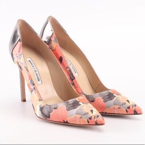 Manolo Blahnik Satin Stiletto Pumps